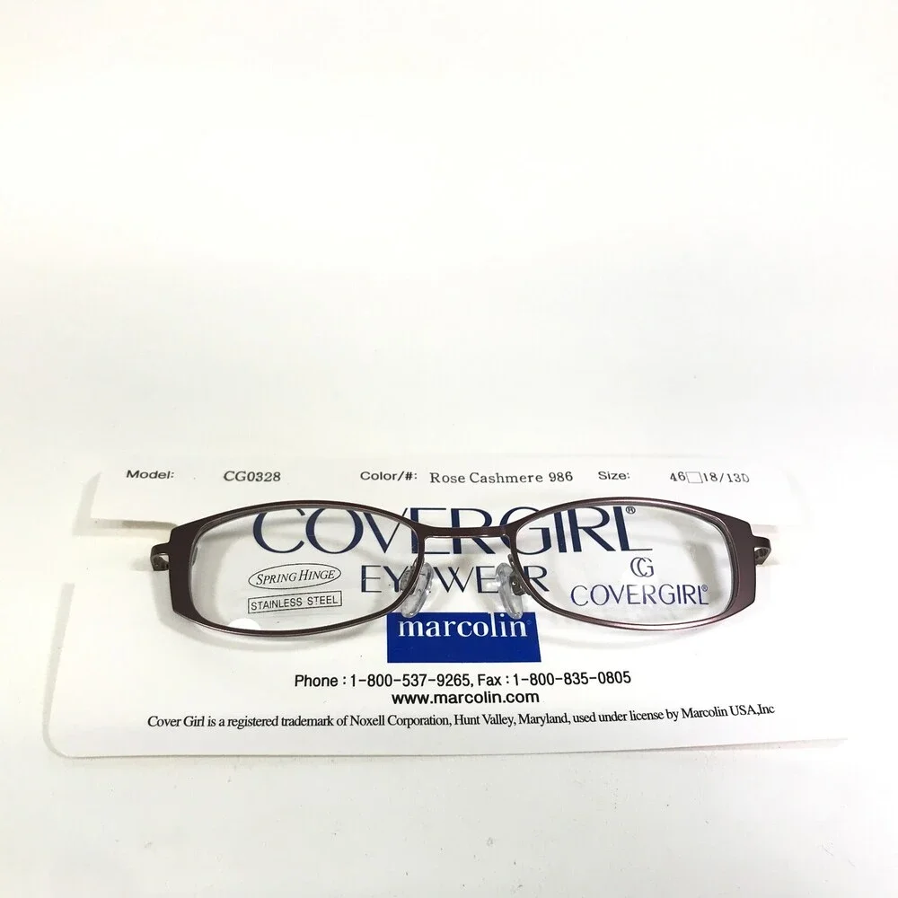 Covergirl Eyeglasses Frames CG0328 986 Gray Pink Rectangular Full Rim 46-18-130